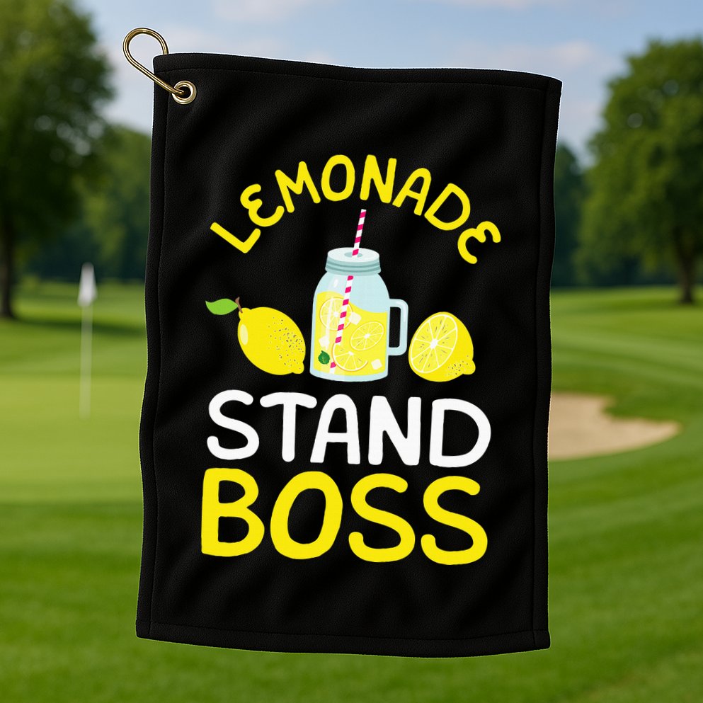 Lemonade Stand Boss Lemon Juice Gift Golf Towel
