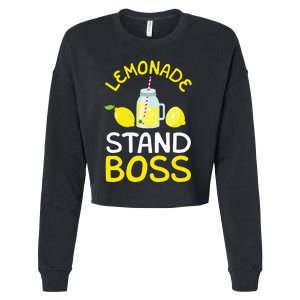 Lemonade Stand Boss Lemon Juice Gift Cropped Pullover Crew