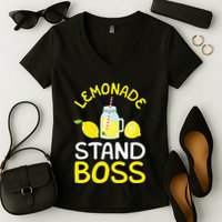 Lemonade Stand Boss Lemon Juice Gift Women's V-Neck T-Shirt