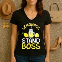 Lemonade Stand Boss Lemon Juice Gift Women's V-Neck T-Shirt