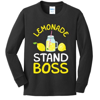 Lemonade Stand Boss Lemon Juice Gift Kids Long Sleeve Shirt