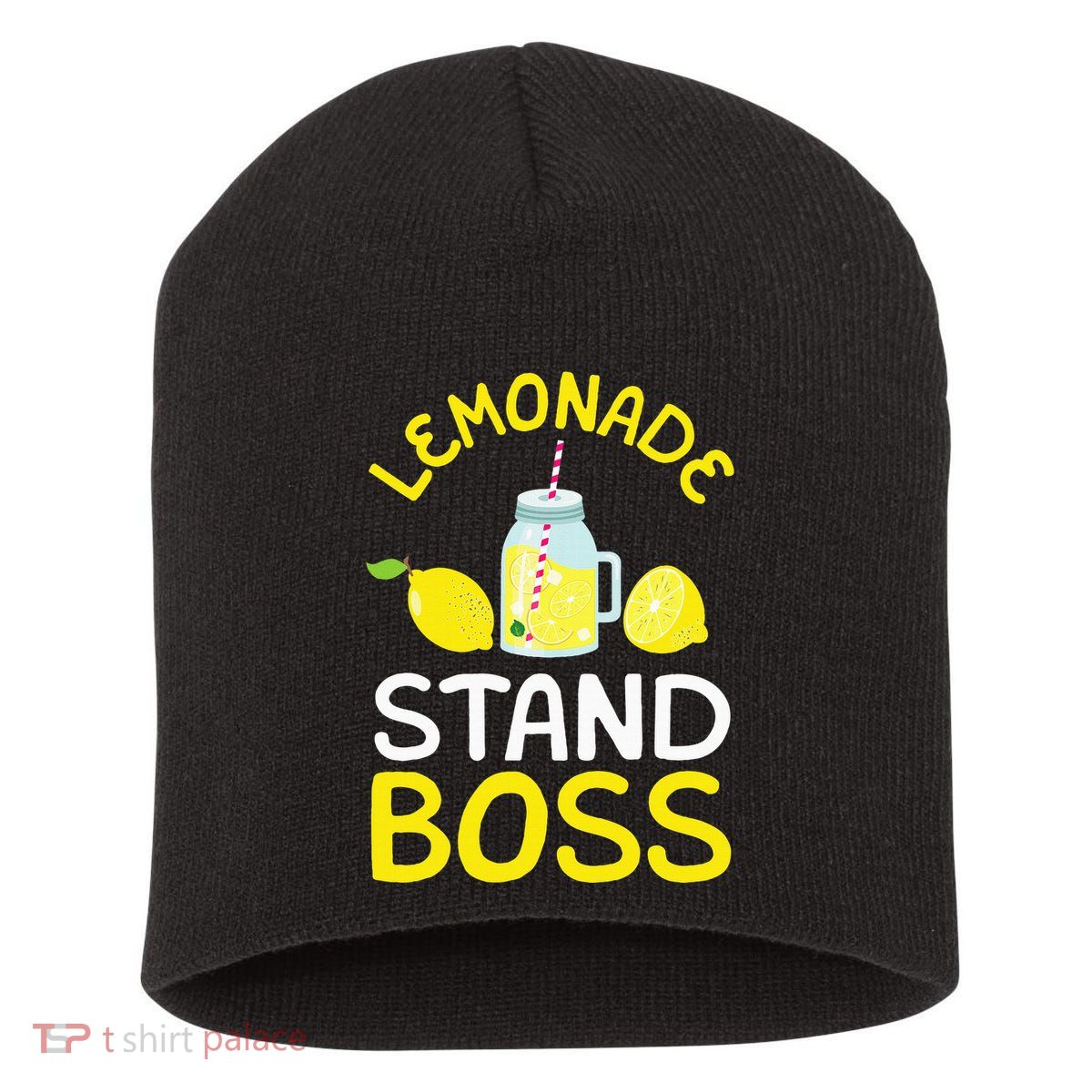 Lemonade Stand Boss Lemon Juice Gift Short Acrylic Beanie
