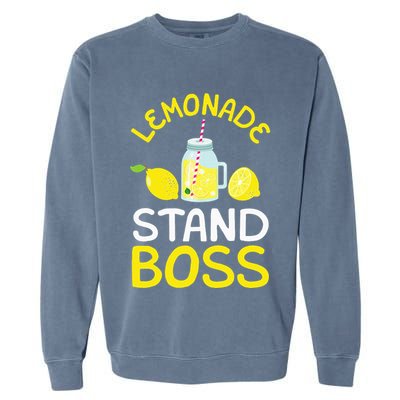 Lemonade Stand Boss Lemon Juice Gift Garment-Dyed Sweatshirt