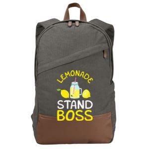 Lemonade Stand Boss Lemon Juice Gift Cotton Canvas Backpack