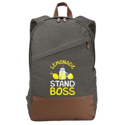 Lemonade Stand Boss Lemon Juice Gift Cotton Canvas Backpack