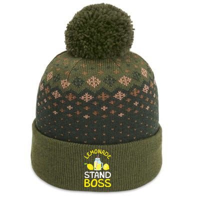 Lemonade Stand Boss Lemon Juice Gift The Baniff Cuffed Pom Beanie