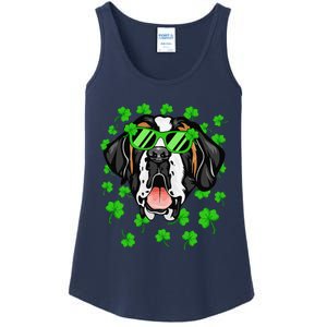 Leprechaun Saint Bernard St. Patrick's Day Dog Shamrock Ladies Essential Tank