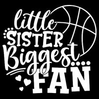 Little Sister Biggest Fan Basketball Gift Zip Tote Bag