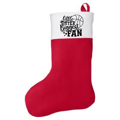 Little Sister Biggest Fan Basketball Gift Felt Holiday Christmas Stocking