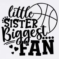 Little Sister Biggest Fan Basketball Gift Cooling Performance Crew T-Shirt