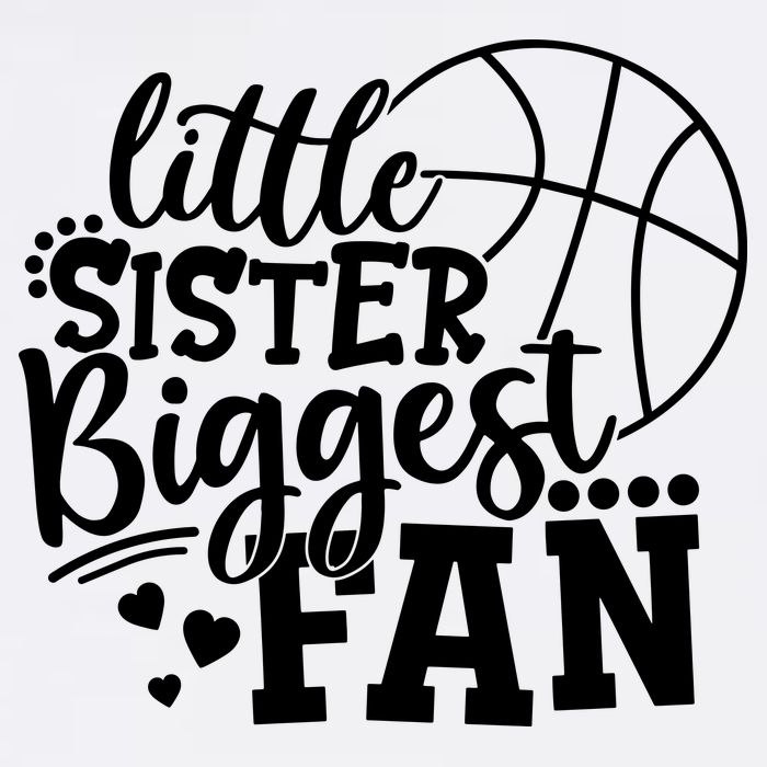 Little Sister Biggest Fan Basketball Gift Cooling Performance Crew T-Shirt