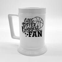 Little Sister Biggest Fan Basketball Gift Beer Stein