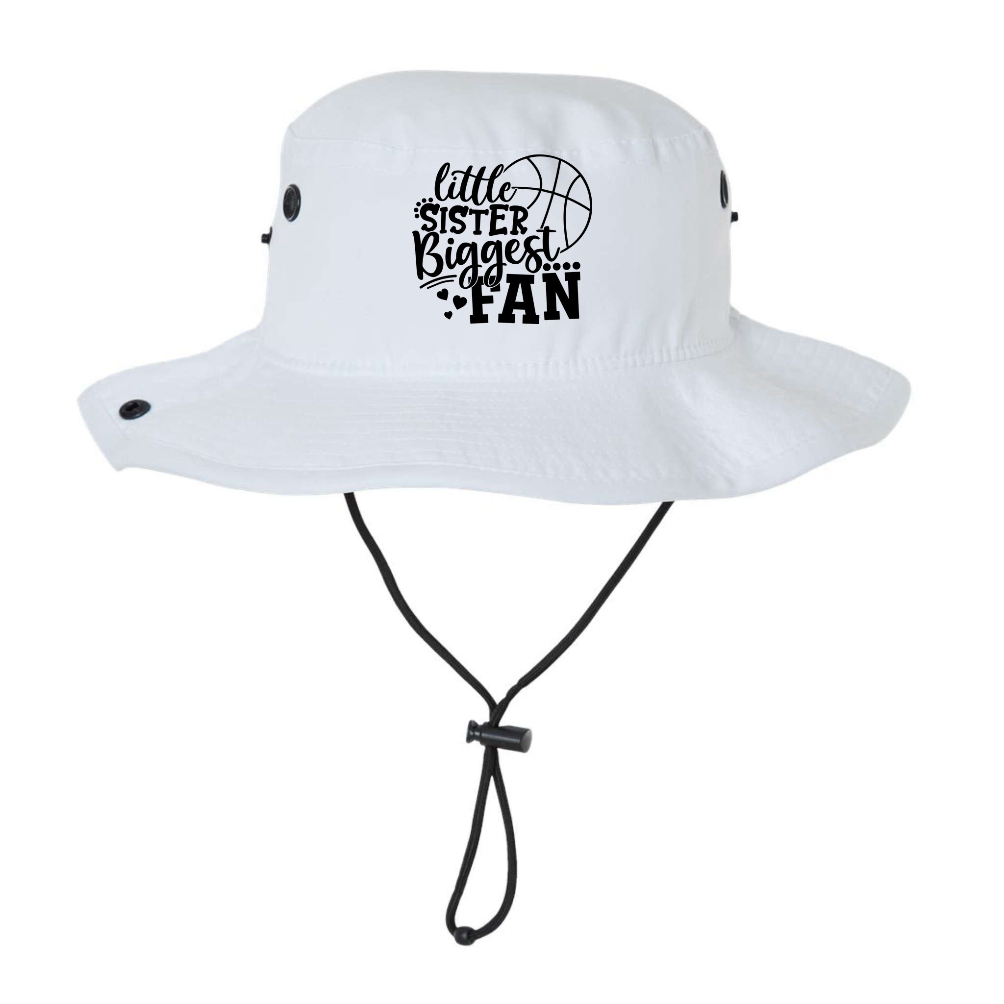 Little Sister Biggest Fan Basketball Gift Bucket Hat