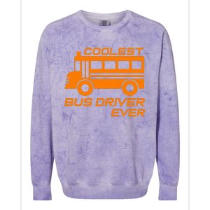 Love School Bus Driver Coolest Bus Driver Colorblast Crewneck Sweatshirt