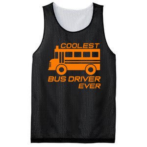 Love School Bus Driver Coolest Bus Driver Mesh Reversible Basketball Jersey Tank