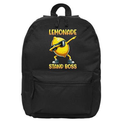 Lemonade Stand Boss Summer Entrepreneur Cool Lemon 16 in Basic Backpack