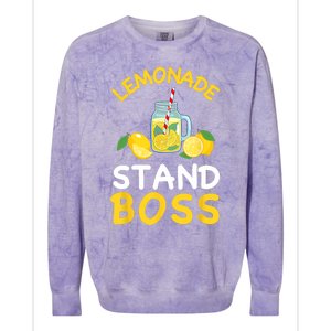 Lemonade Stand Boss Lemon Juice Gift Summer Drink Colorblast Crewneck Sweatshirt