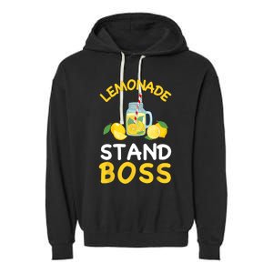 Lemonade Stand Boss Lemon Juice Gift Summer Drink Garment-Dyed Fleece Hoodie