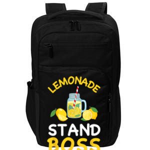 Lemonade Stand Boss Lemon Juice Gift Summer Drink Impact Tech Backpack