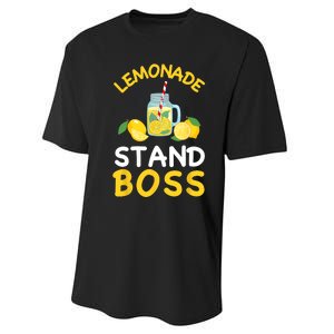 Lemonade Stand Boss Lemon Juice Gift Summer Drink Performance Sprint T-Shirt