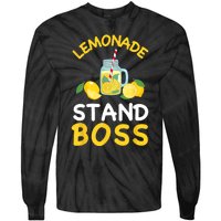 Lemonade Stand Boss Lemon Juice Gift Summer Drink Tie-Dye Long Sleeve Shirt