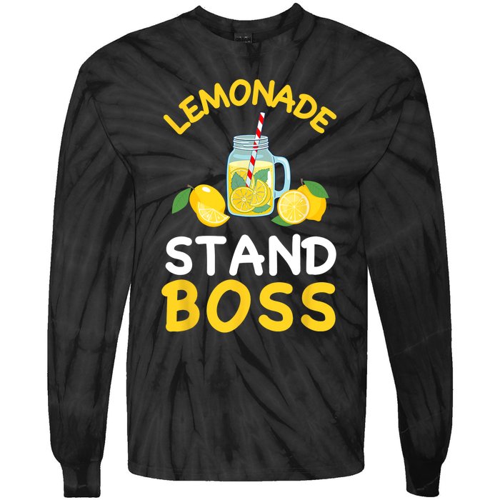 Lemonade Stand Boss Lemon Juice Gift Summer Drink Tie-Dye Long Sleeve Shirt