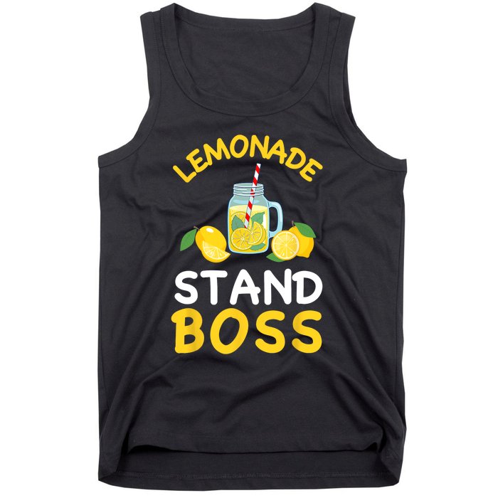 Lemonade Stand Boss Lemon Juice Gift Summer Drink Tank Top