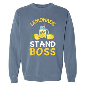 Lemonade Stand Boss Lemon Juice Gift Summer Drink Garment-Dyed Sweatshirt