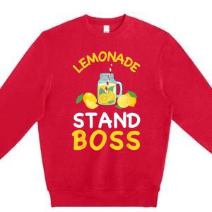 Lemonade Stand Boss Lemon Juice Gift Summer Drink Premium Crewneck Sweatshirt