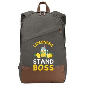 Lemonade Stand Boss Lemon Juice Gift Summer Drink Cotton Canvas Backpack