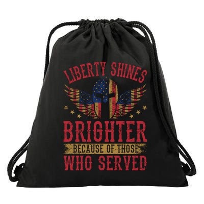 Liberty Shines Brighter Memorial Tribute Drawstring Bag
