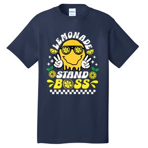 Lemonade Stand Boss Retro Groovy Juice Summer Activity Tall T-Shirt