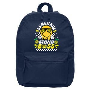 Lemonade Stand Boss Retro Groovy Juice Summer Activity 16 in Basic Backpack