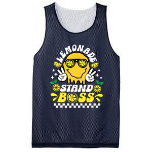 Lemonade Stand Boss Retro Groovy Juice Summer Activity Mesh Reversible Basketball Jersey Tank