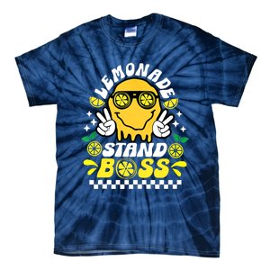 Lemonade Stand Boss Retro Groovy Juice Summer Activity Tie-Dye T-Shirt