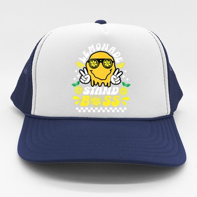 Lemonade Stand Boss Retro Groovy Juice Summer Activity Trucker Hat