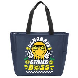 Lemonade Stand Boss Retro Groovy Juice Summer Activity Zip Tote Bag