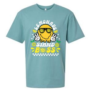 Lemonade Stand Boss Retro Groovy Juice Summer Activity Sueded Cloud Jersey T-Shirt