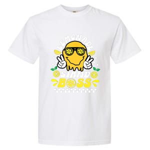 Lemonade Stand Boss Retro Groovy Juice Summer Activity Garment-Dyed Heavyweight T-Shirt