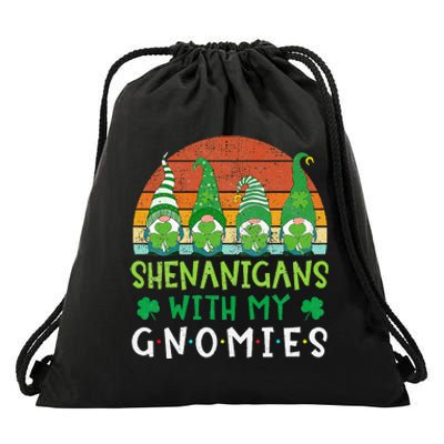 Let Shenanigans Begin Shamrock Gnomes Drawstring Bag