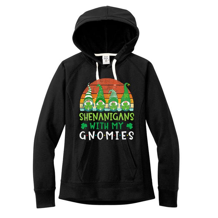 Let Shenanigans Begin Shamrock Gnomes Women's Fleece Hoodie