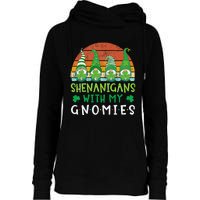 Let Shenanigans Begin Shamrock Gnomes Womens Funnel Neck Pullover Hood