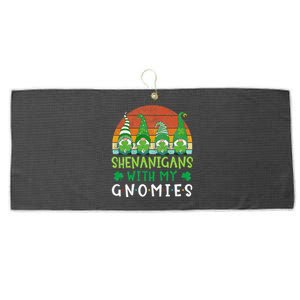 Let Shenanigans Begin Shamrock Gnomes Large Microfiber Waffle Golf Towel