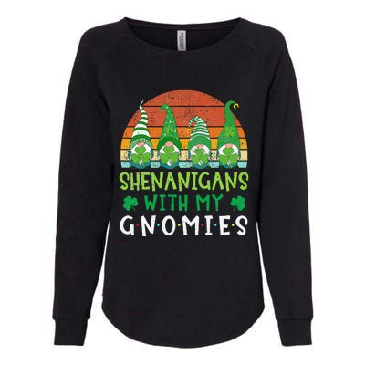 Let Shenanigans Begin Shamrock Gnomes Womens California Wash Sweatshirt