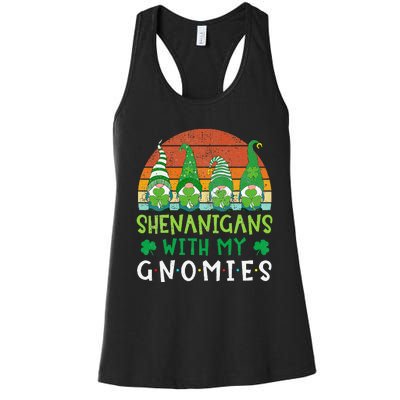 Let Shenanigans Begin Shamrock Gnomes Women's Racerback Tank