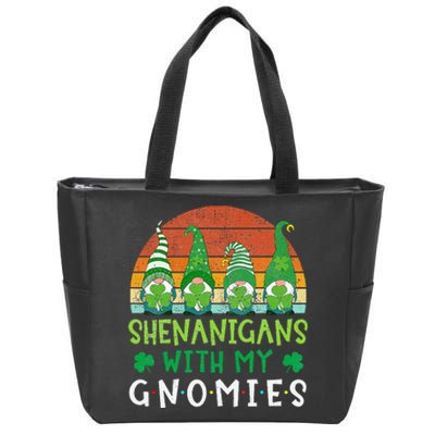 Let Shenanigans Begin Shamrock Gnomes Zip Tote Bag