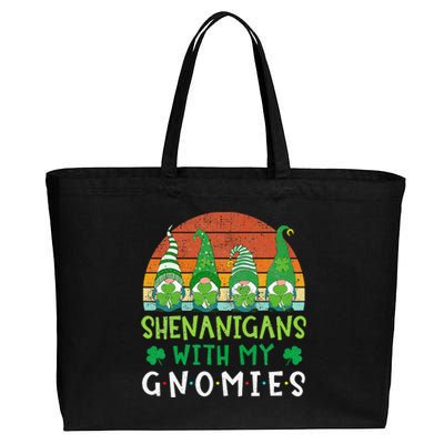 Let Shenanigans Begin Shamrock Gnomes Cotton Canvas Jumbo Tote