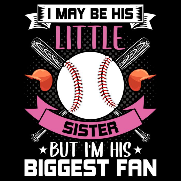 Little Sister But I'm His Biggest Fan Baseball Lover Gift Impact Tech Backpack