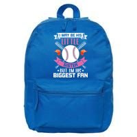 Little Sister But I'm His Biggest Fan Baseball Lover Gift 16 in Basic Backpack