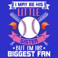 Little Sister But I'm His Biggest Fan Baseball Lover Gift 16 in Basic Backpack